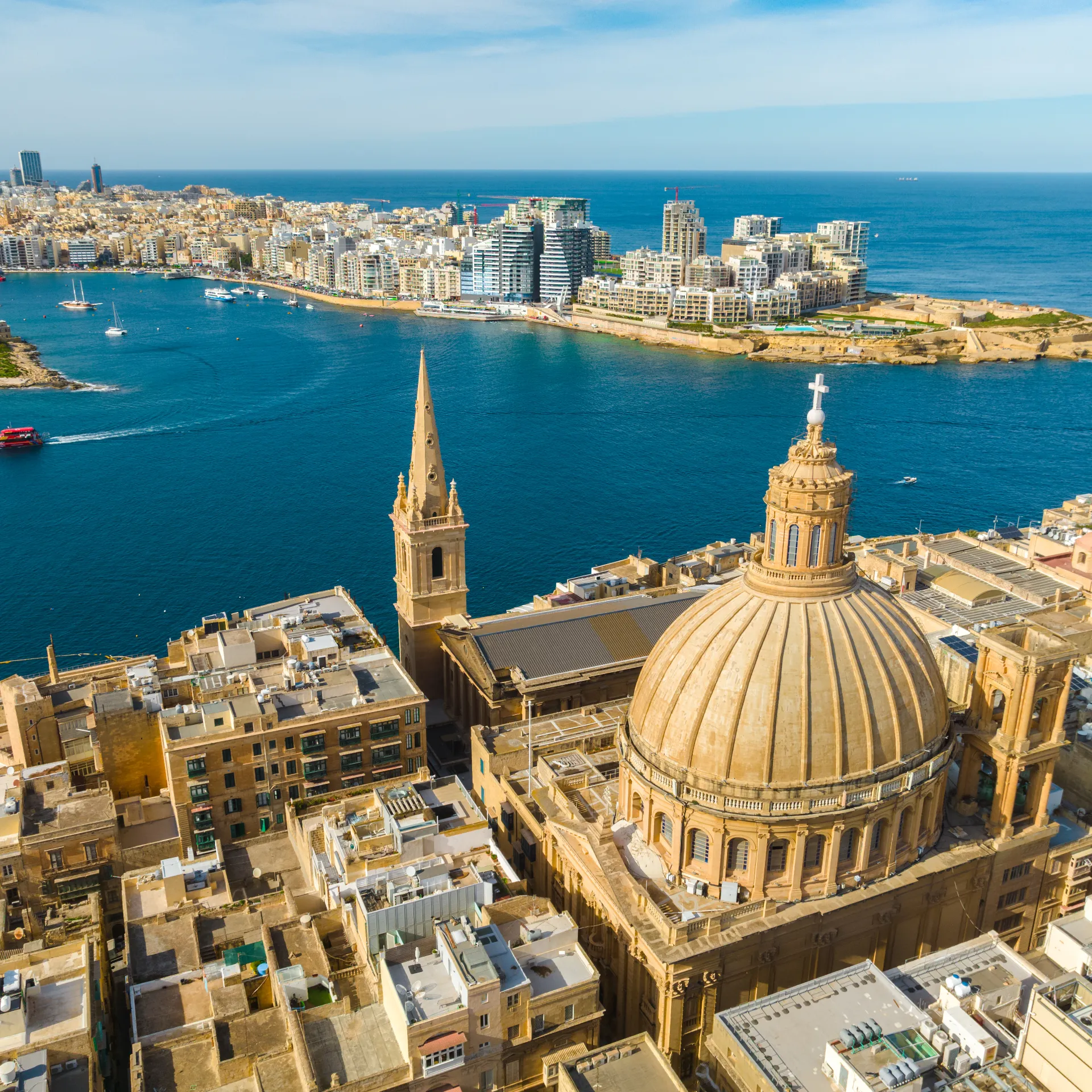 Valletta mit Blick auf Sliema
