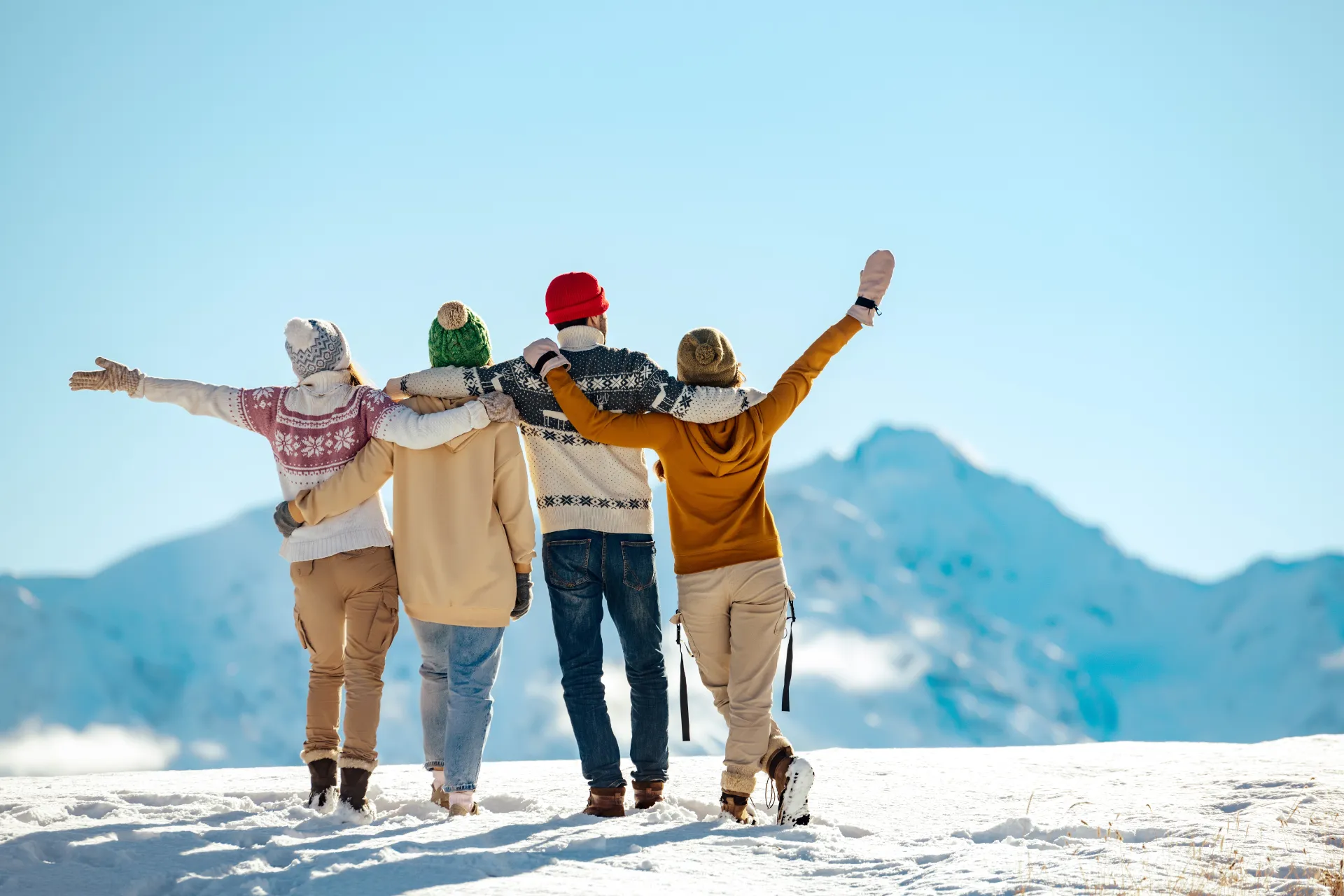 Winterurlaub mit Freunden