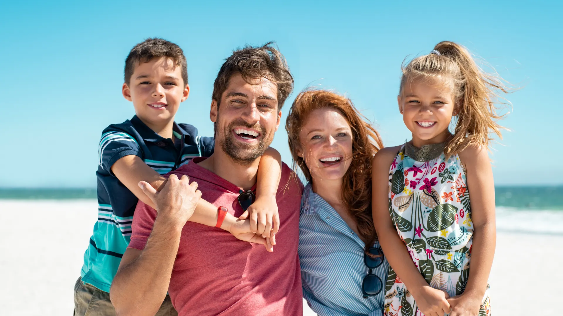 Familie am Strand
