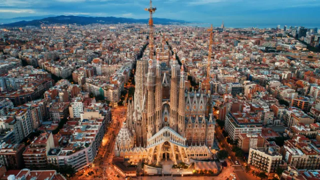 Barcelona/Sagrada familia_Ansicht von oben