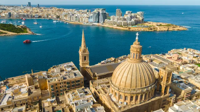 Valletta mit Blick auf Sliema